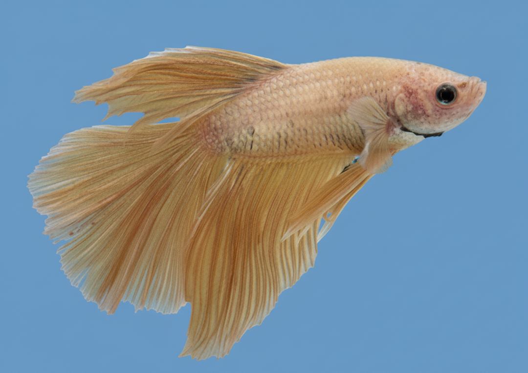 Golden Dragon Halfmoon Male Betta