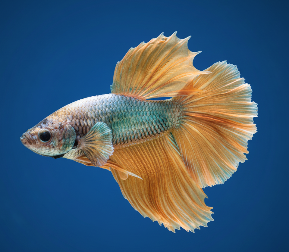 Green Mustard Halfmoon Male Betta