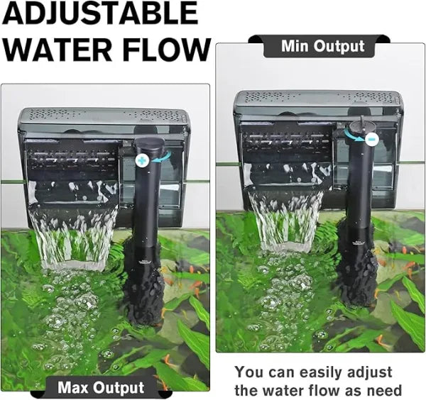 Hygger Hang on the Back Filter with Extension Tube