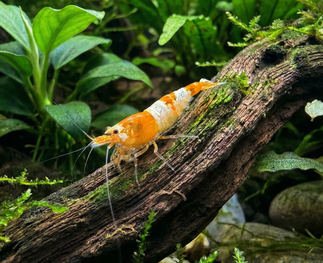 Orange Rili Neocaridina Shrimp