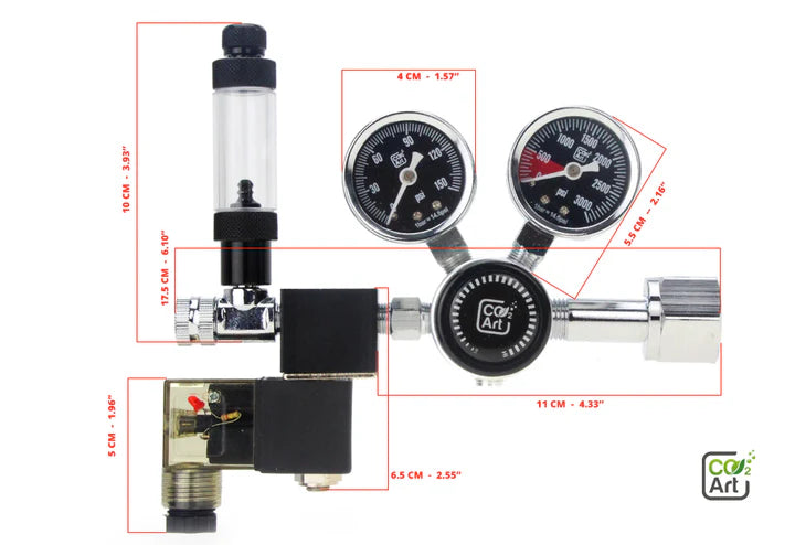 CO2Art PRO-SE Series - Aquarium CO2 Dual Stage Regulator