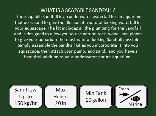 AquaVista Aquatics Sutherland Sandfall Kit