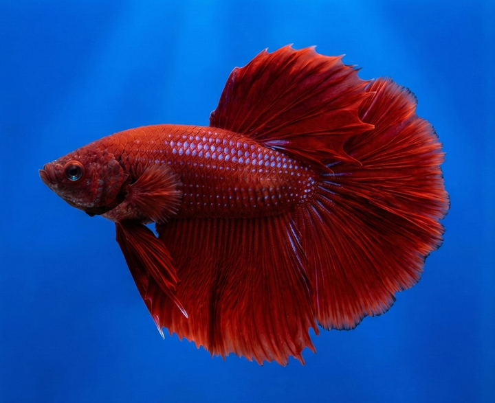 Super Red Halfmoon Male Betta