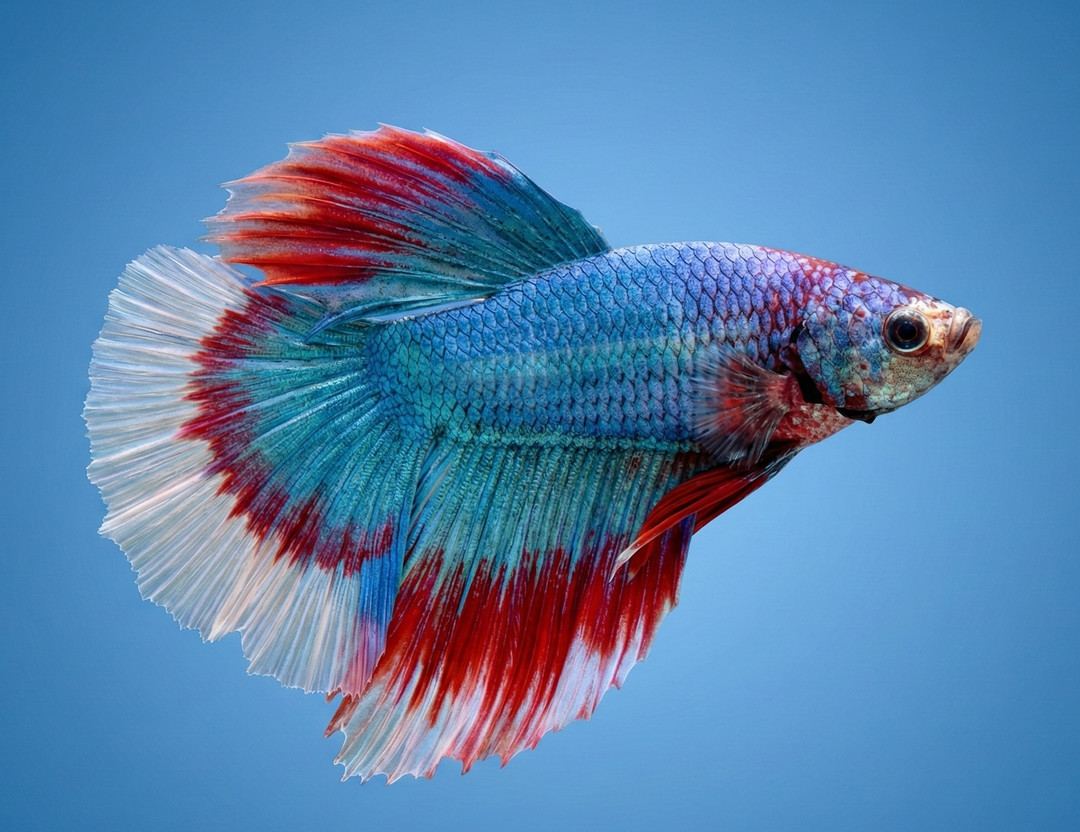 Tri-Color Halfmoon Male Betta