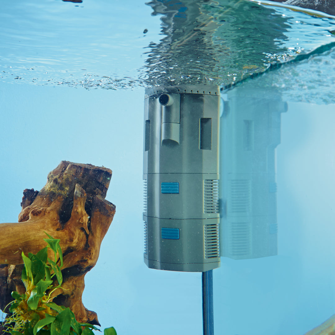 Central BioPlus filter for pond filtration, featuring a compact design with multiple filter media compartments for efficient water cleaning.