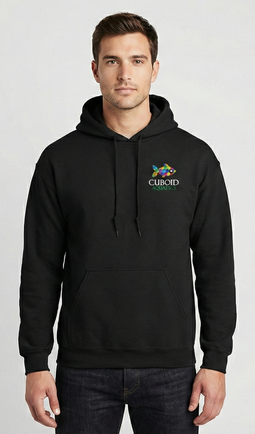 Cuboid Hoodie - Black, Cotton