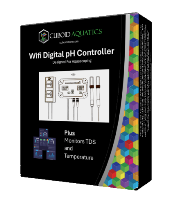 Cuboid Aquatics LLC WiFi digital pH controller for CO2 regulation in aquarium tanks, featuring a sleek digital display.