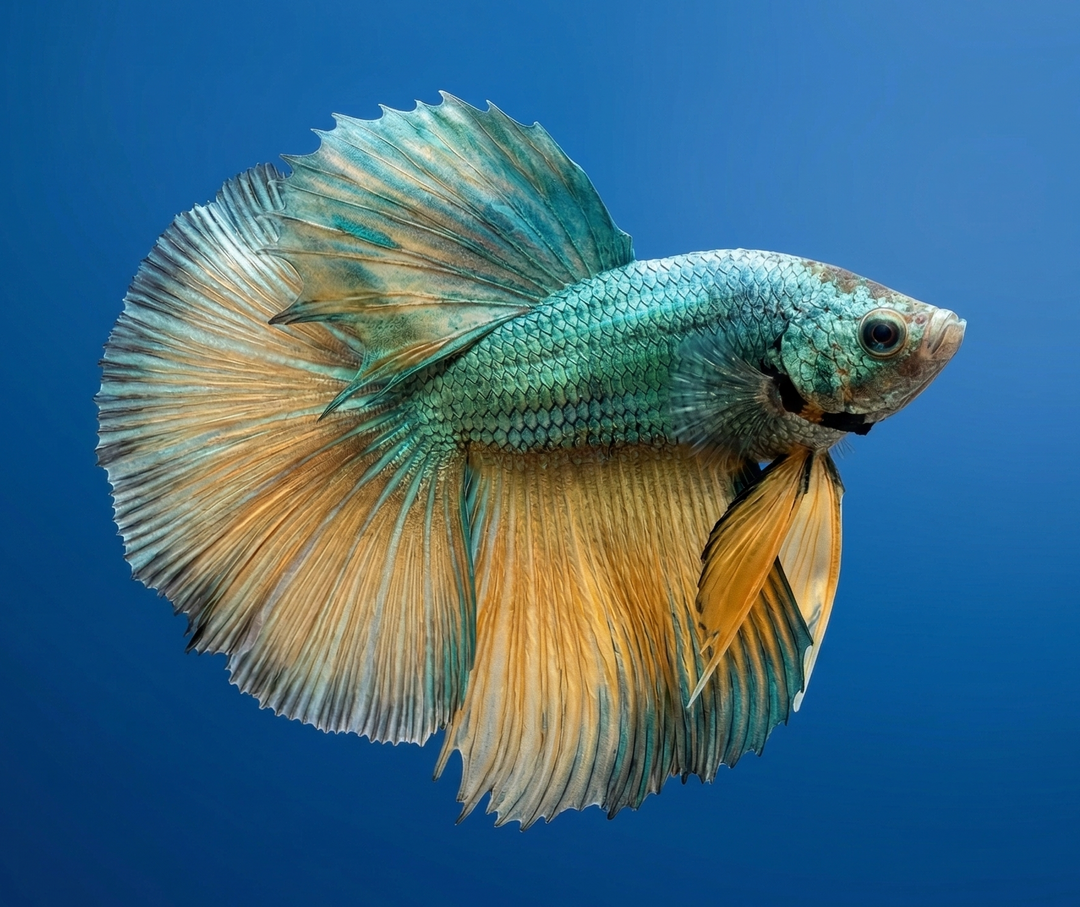 Green Mask Mustard Halfmoon Male Betta