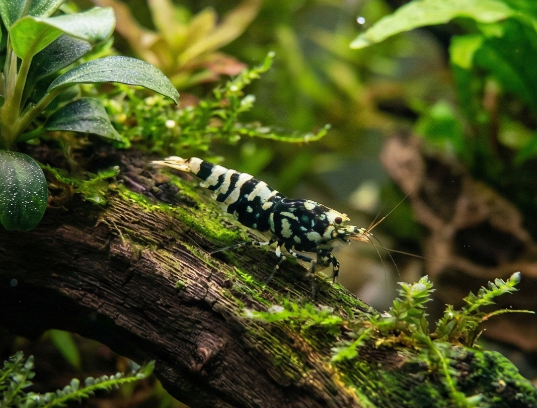 Black Galaxy Fishbone Caridina Shrimp