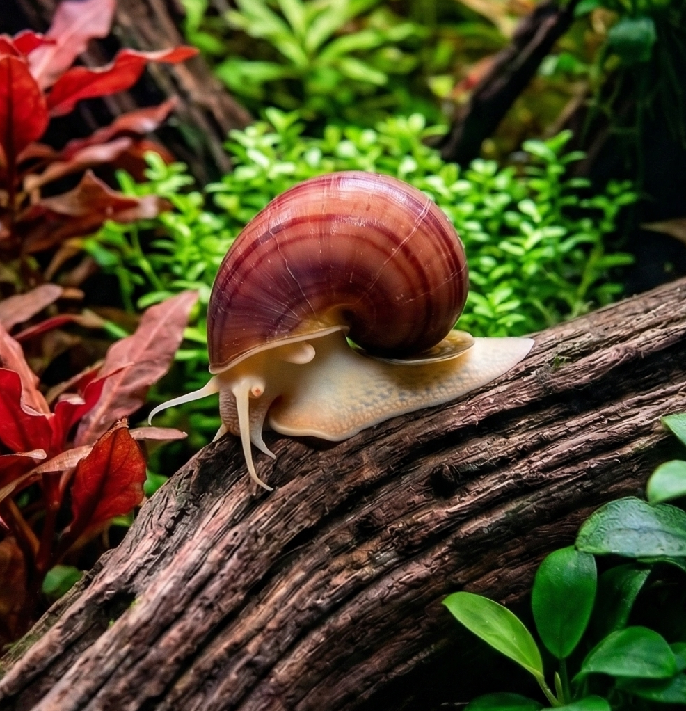 Purple Albino Mystery Snail