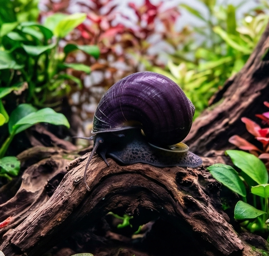 Purple Black Mystery Snail