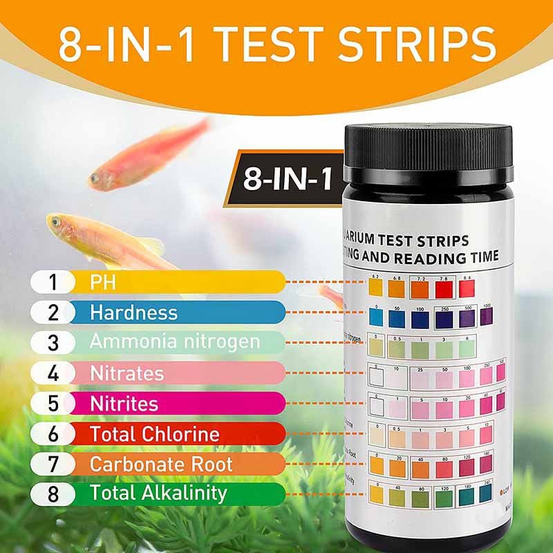 Hygger 8 in 1 Aquarium Test Strips