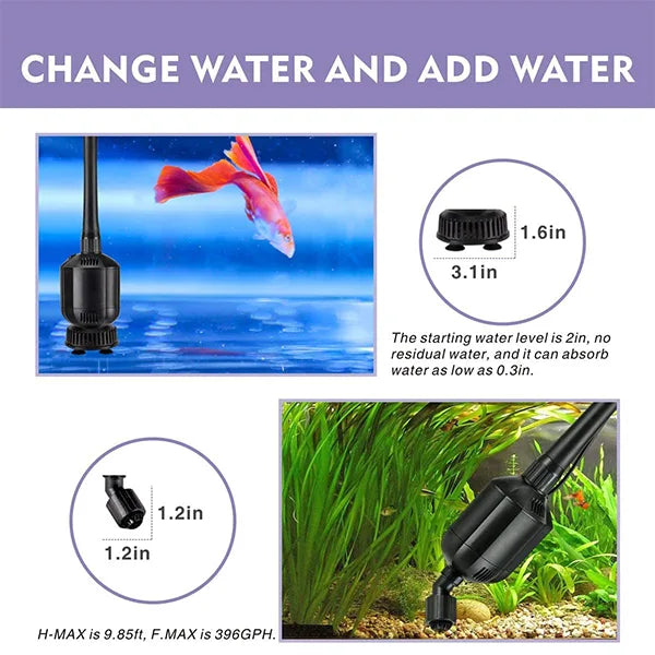 Hygger 5 in 1 Electric Aquarium Gravel Cleaner