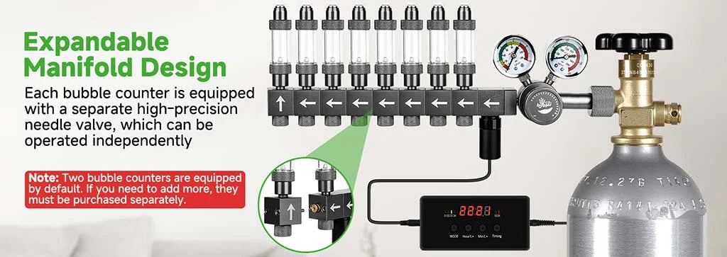 Hygger Dual Stage Dual CO2 Regulator