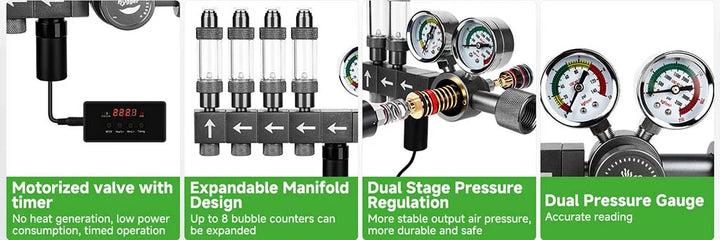 Hygger Dual Stage Dual CO2 Regulator