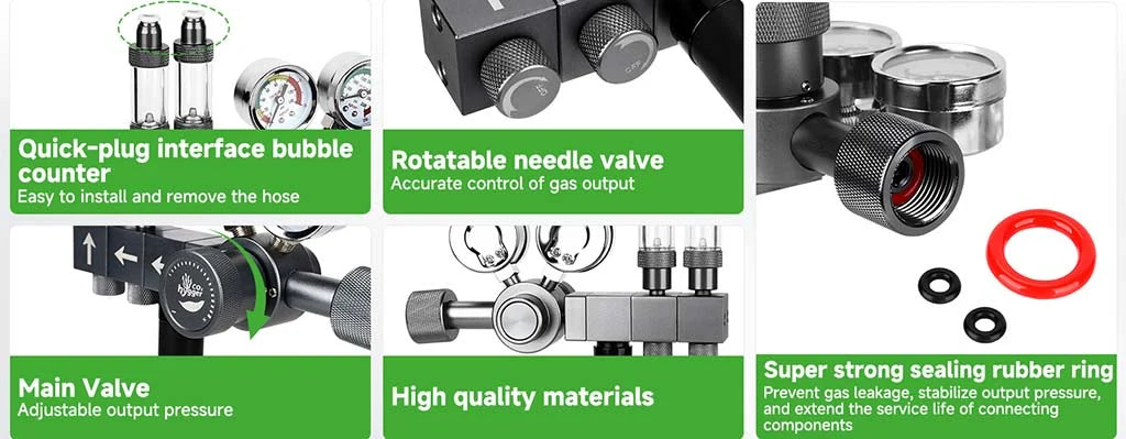 Hygger Dual Stage Dual CO2 Regulator