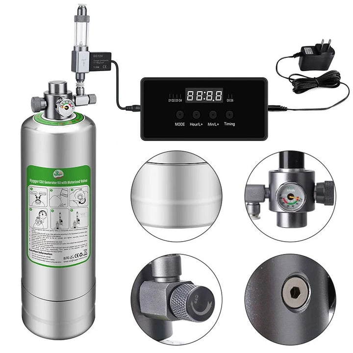 Hygger CO2 Generator Kit w/motorized valve