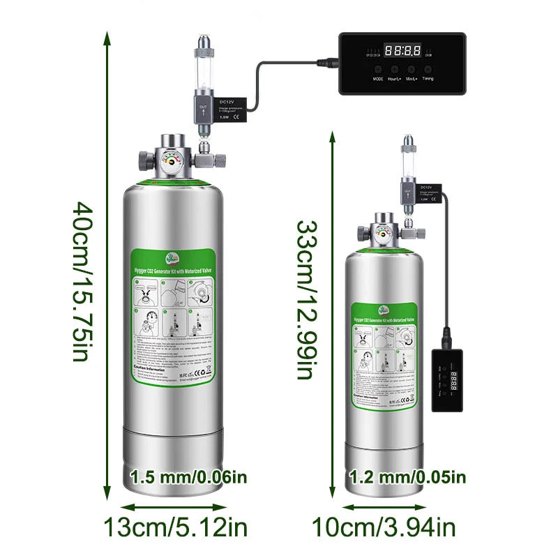 Hygger CO2 Generator Kit w/motorized valve