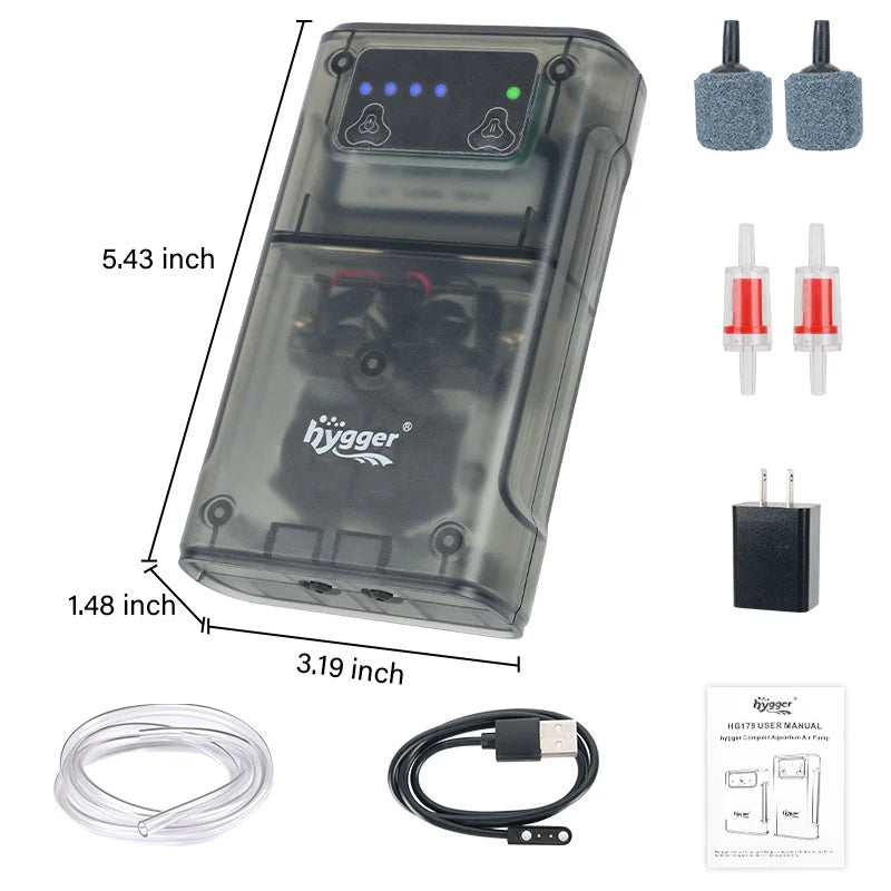 Hygger Compact Aquarium Air Pump