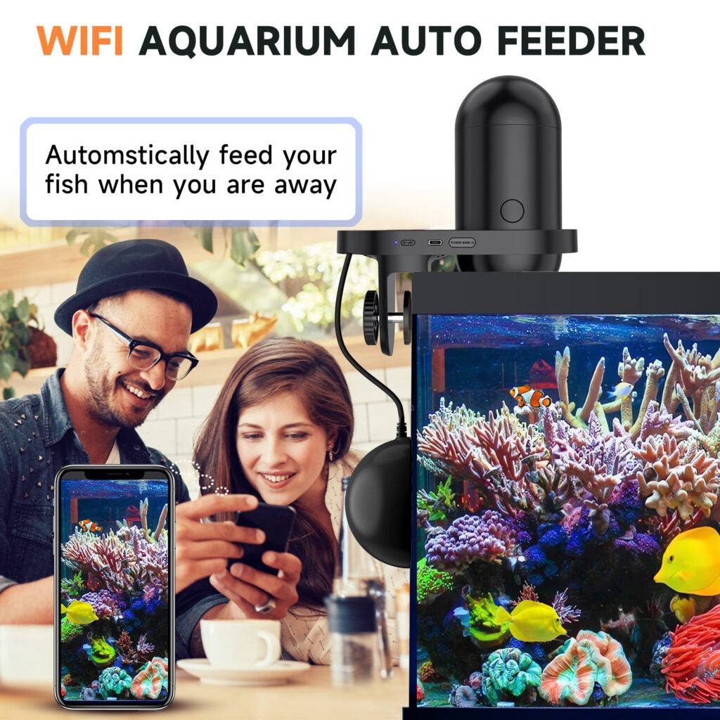 Hygger Automatic WiFi Intelligent Fish Feeder with 2K HD Camera