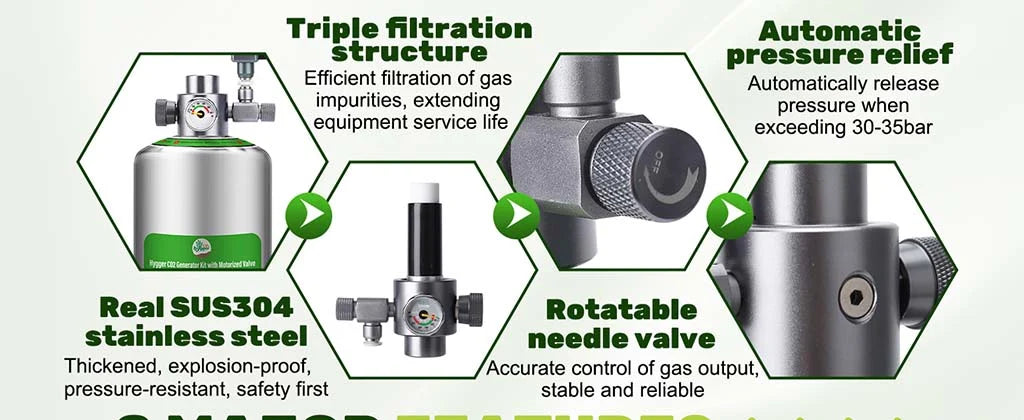 Hygger CO2 Generator Kit w/motorized valve