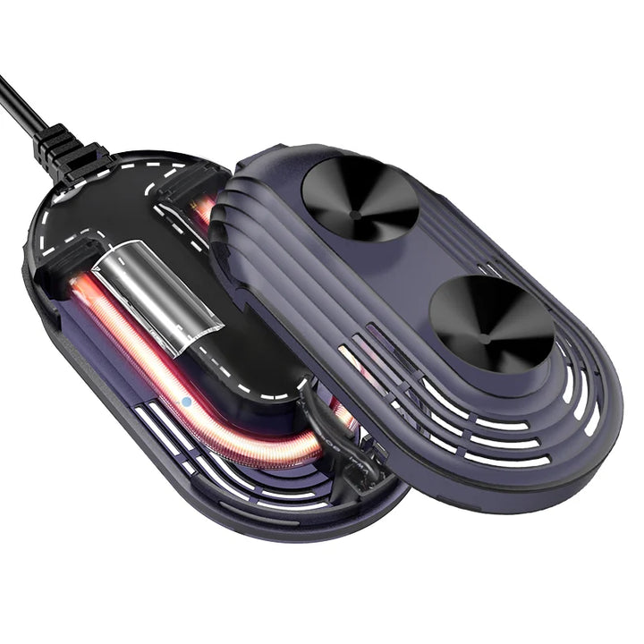 Hygger small aquarium heater with 15-watt power, compact design, and adjustable temperature control for fish tank heating.