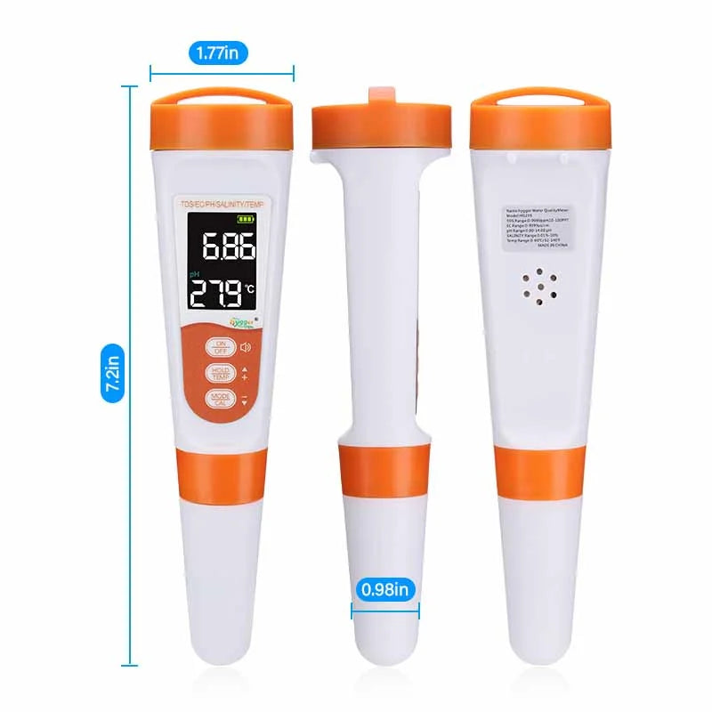 Hygger Water Quality Meter test kit with digital display for measuring water parameters in aquatic environments.