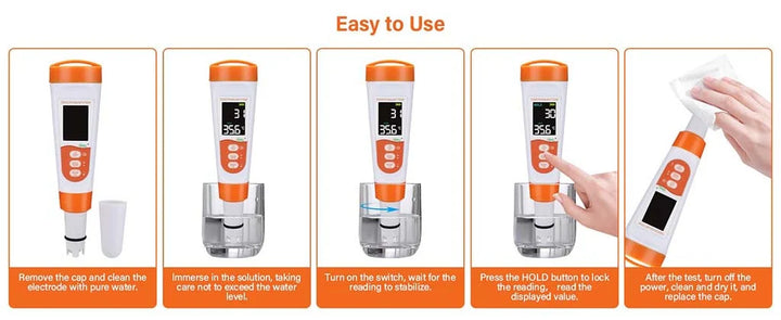 Hygger water quality meter test kit with digital display for measuring pH, dissolved oxygen, and other water parameters.
