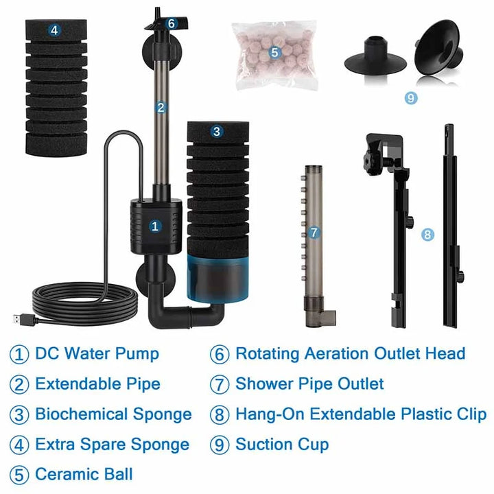 Hygger USB Electric Sponge Filter