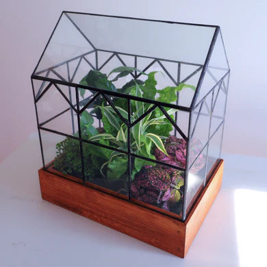 Leadhead Glass Hall House Stained Glass Terrarium