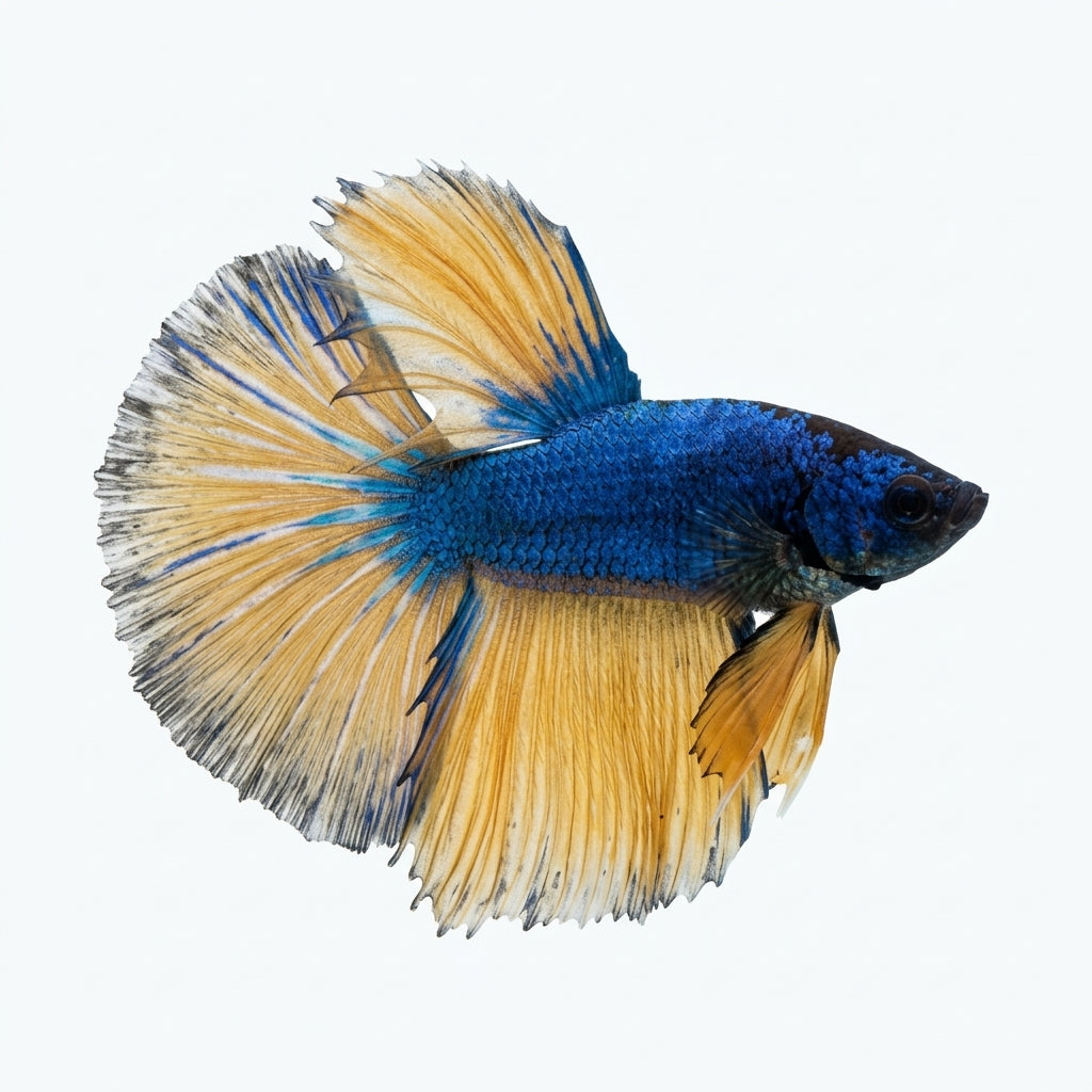 Blue Mustard Gas Halfmoon Male Betta