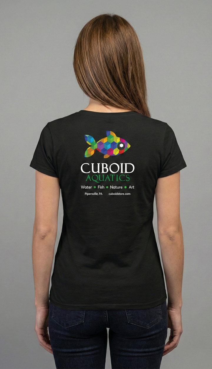Cuboid Womens Shirt - Black, Cotton, Short Sleeve