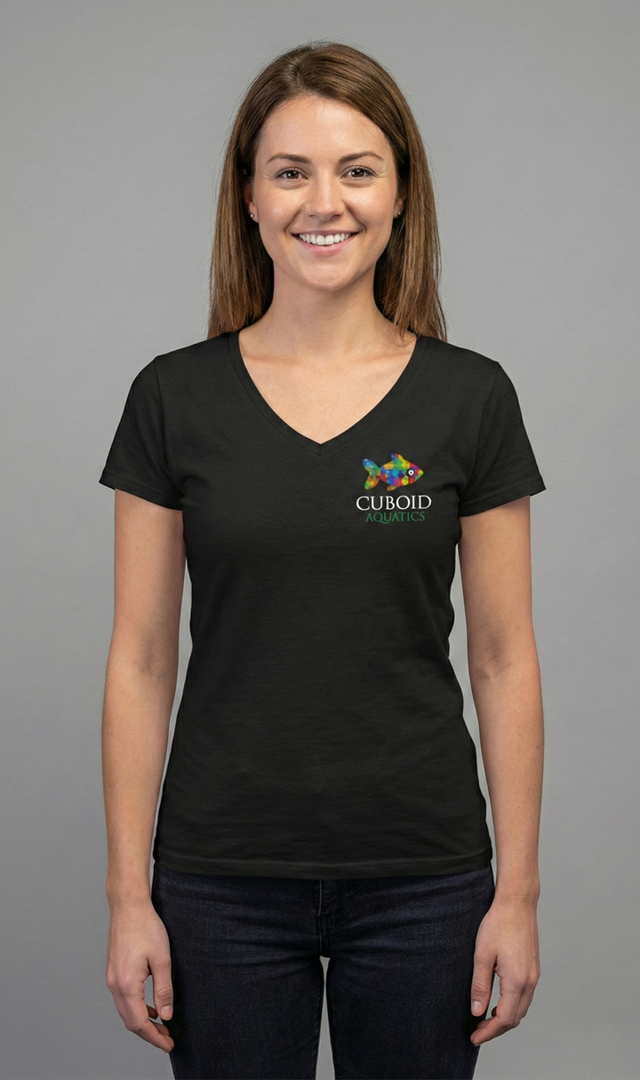 Cuboid Womens Shirt - Black, Cotton, Short Sleeve