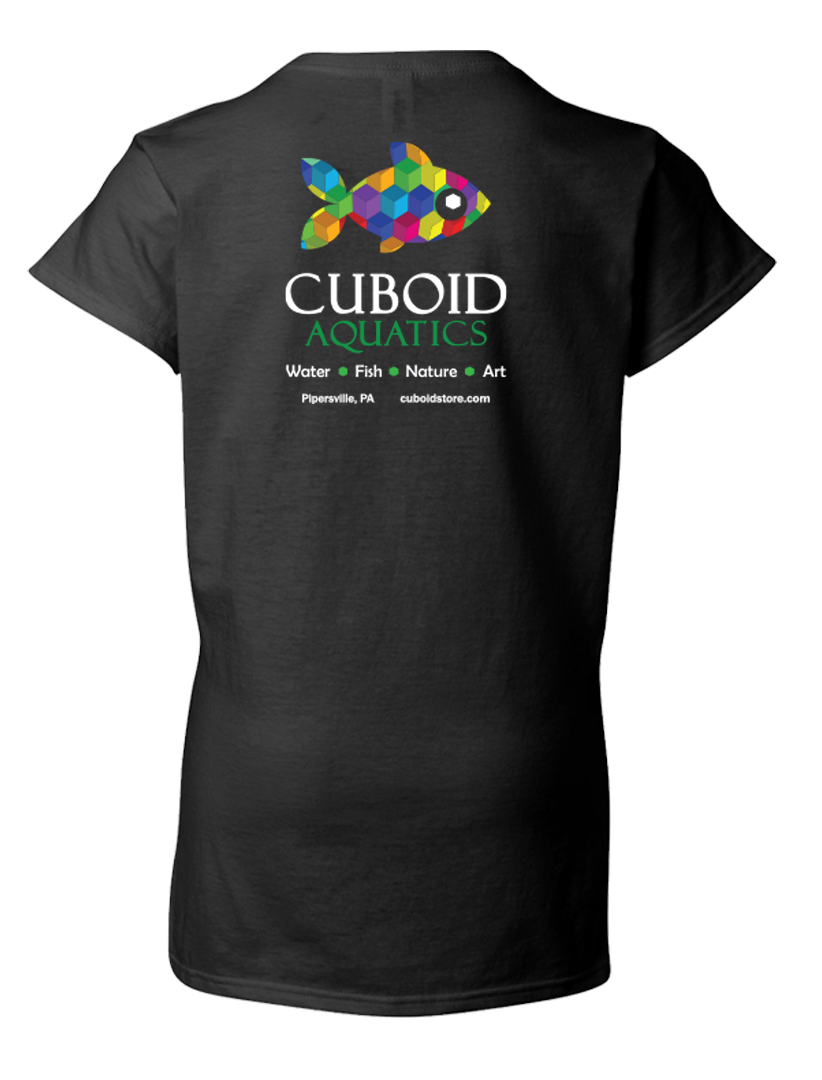 Cuboid Womens Shirt - Black, Cotton, Short Sleeve