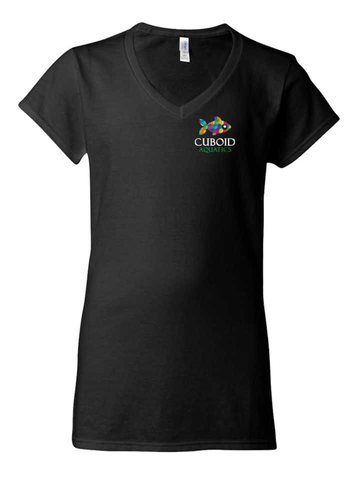 Cuboid Womens Shirt - Black, Cotton, Short Sleeve