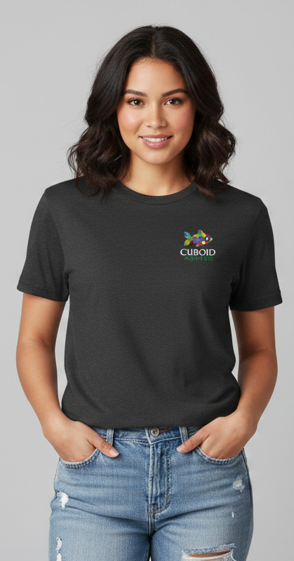 Cuboid Shirt - Black, Cotton, Short Sleeve