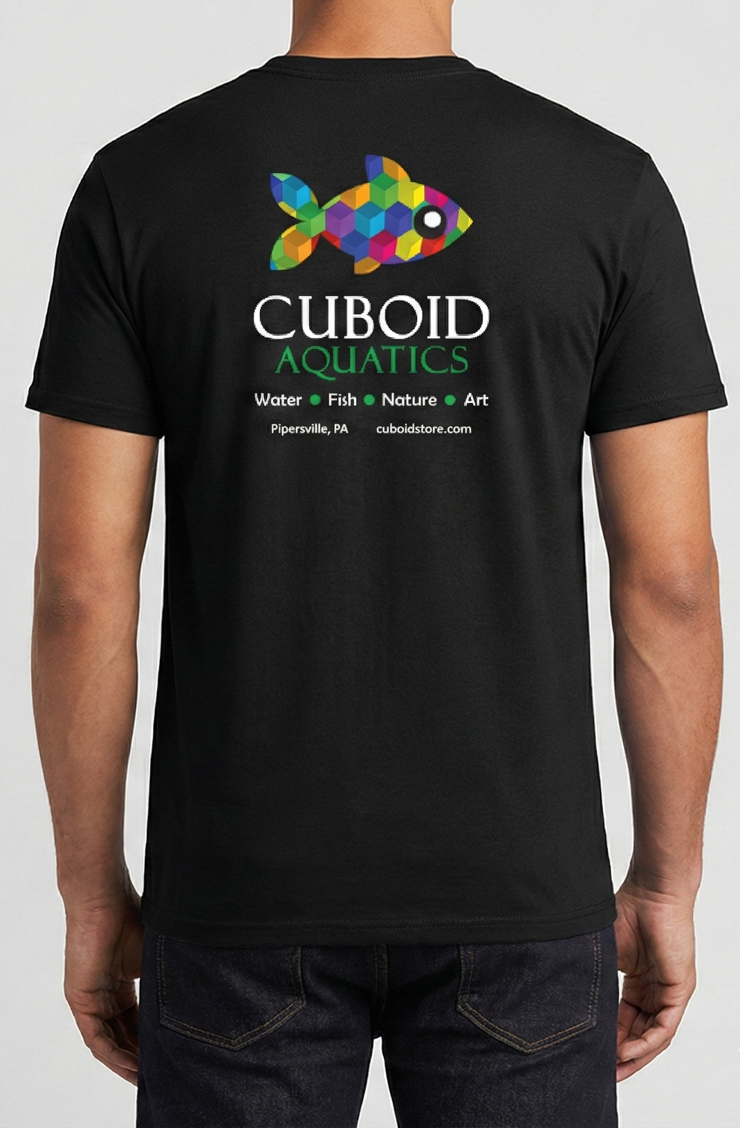 Cuboid Shirt - Black, Cotton, Short Sleeve