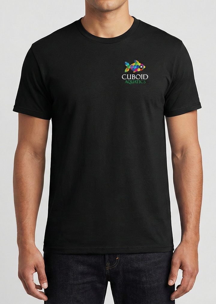 Cuboid Shirt - Black, Cotton, Short Sleeve